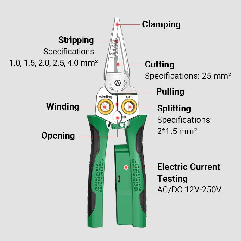 🔥8-in-1 Multifunctional Wire Cutter Scissors with Electrical Test - Image 8
