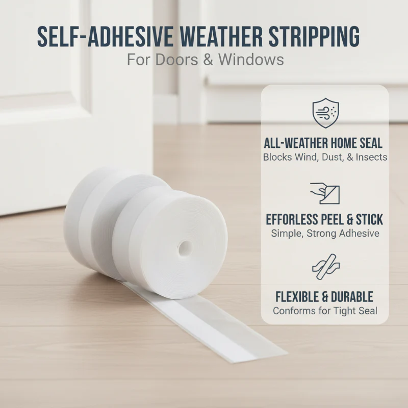 Self-Adhesive Weather Stripping for Doors & Windows