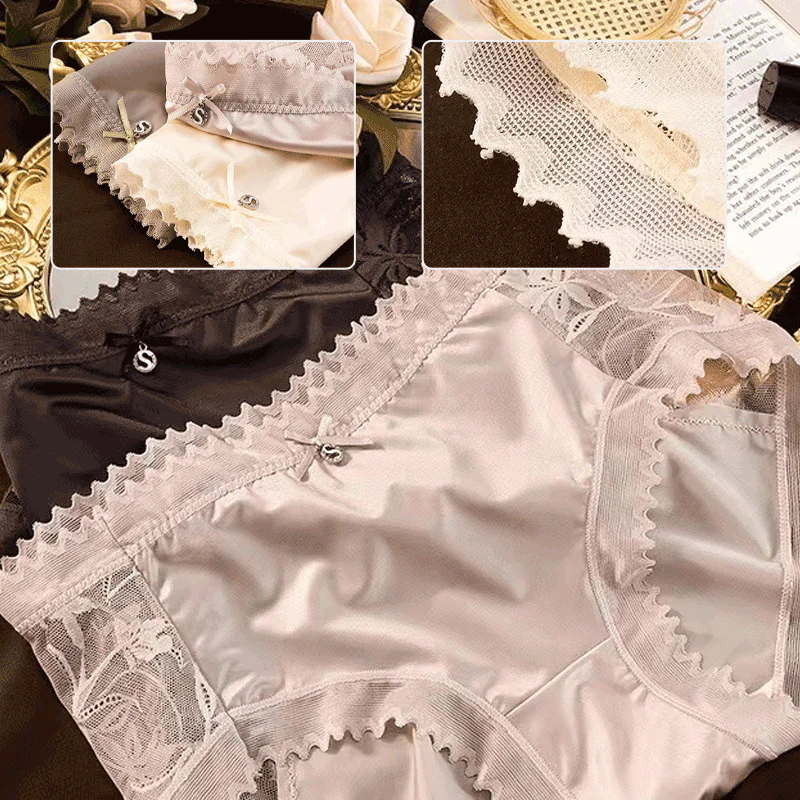 🔥Buy 1 Get 1 Free⏳Women's Ice Silk Seamless Lace Bow Knot Panties - Image 5