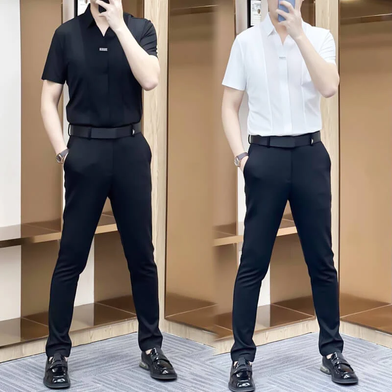 ⏳Men’s Business Casual Patchwork Shirt - Image 3