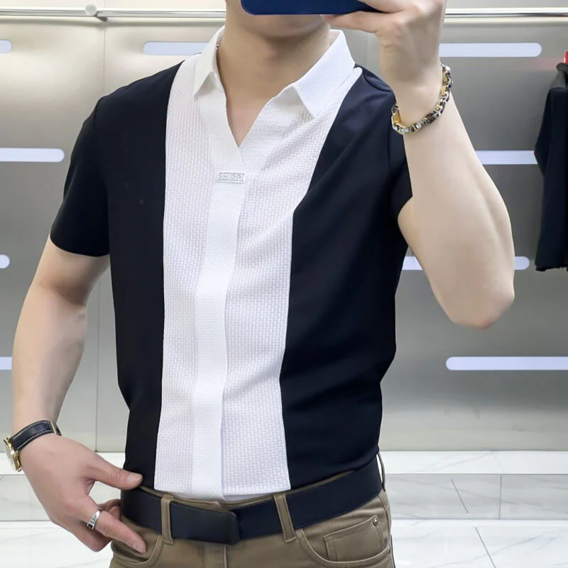 ⏳Men’s Business Casual Patchwork Shirt - Image 4