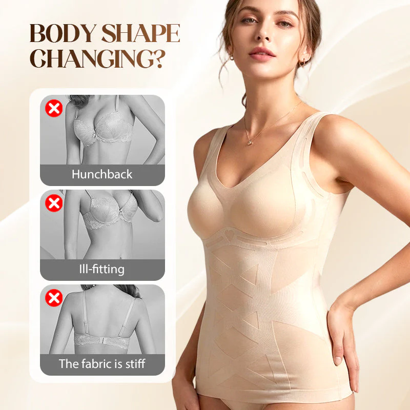 Seamless Body Shaping Camisole with Built-in Bra - Image 2
