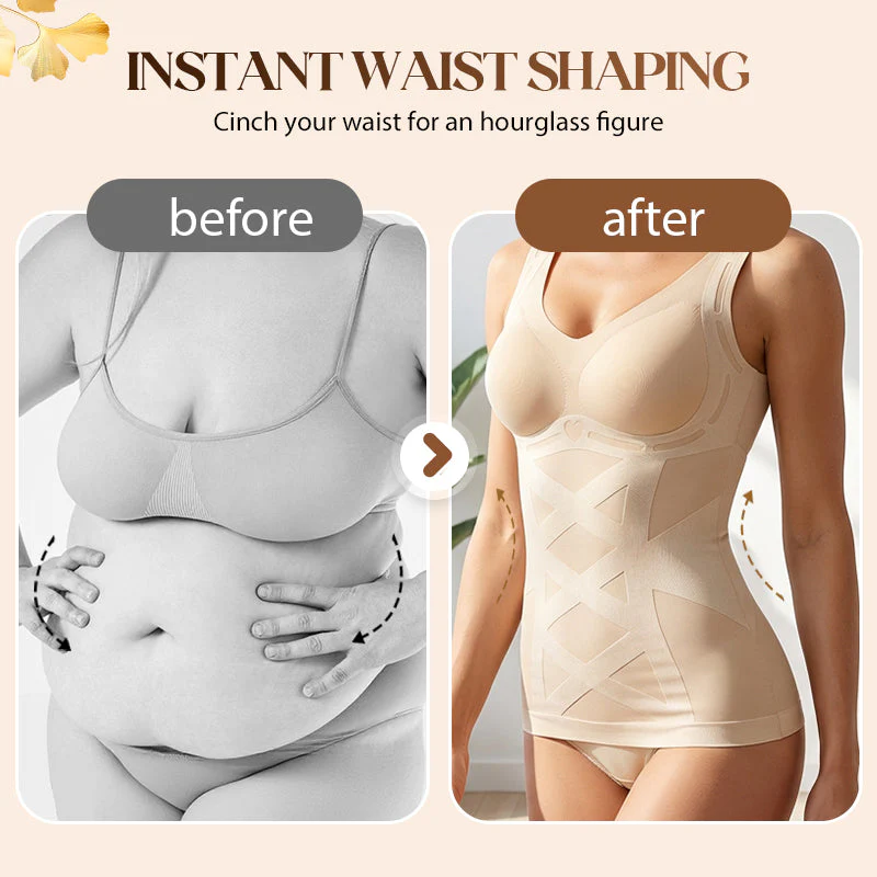 Seamless Body Shaping Camisole with Built-in Bra - Image 3