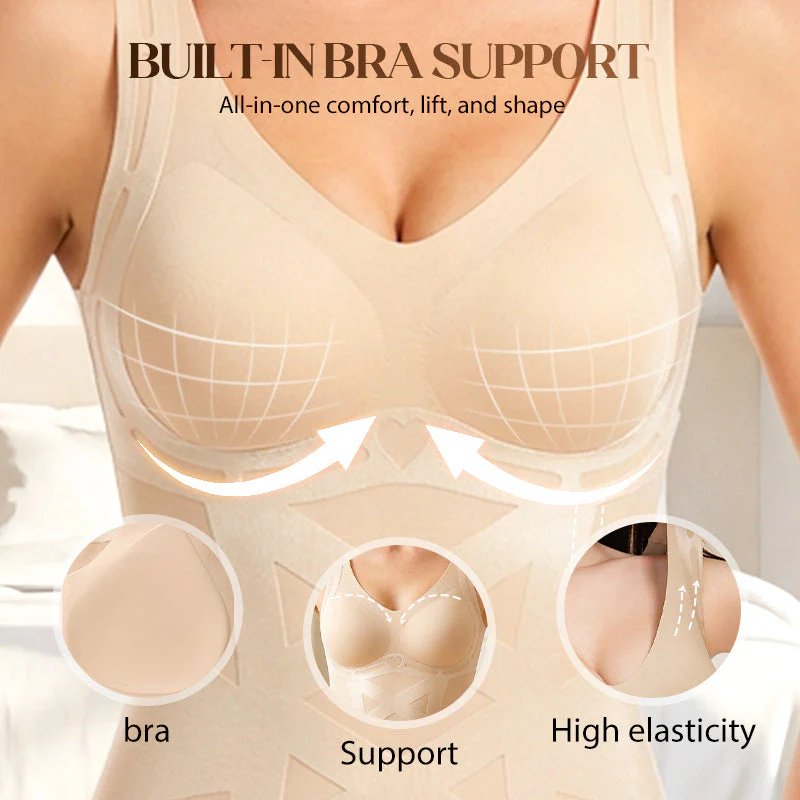 Seamless Body Shaping Camisole with Built-in Bra - Image 4