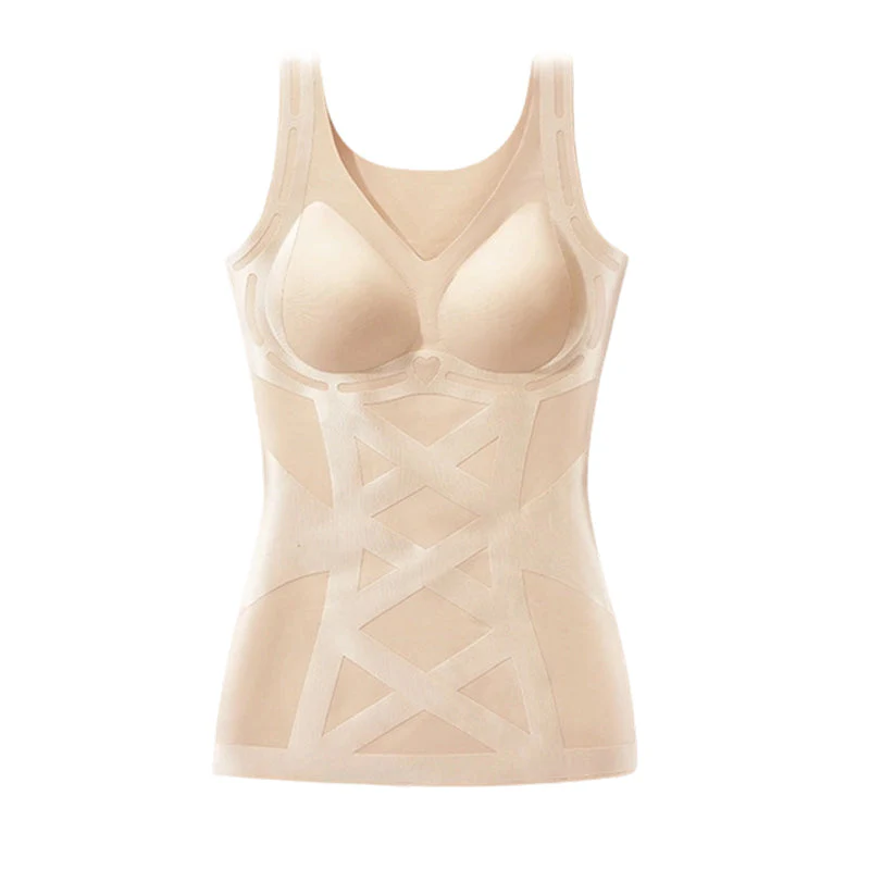 Seamless Body Shaping Camisole with Built-in Bra - Image 9