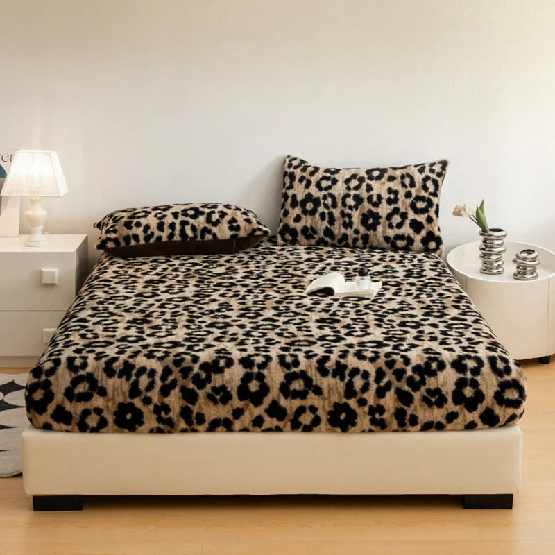 🎅Xmas Sales🎄Soft Leopard Print Fitted Sheet - Image 10