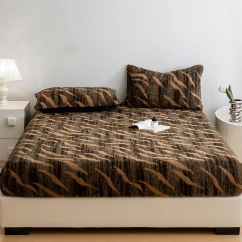 🎅Xmas Sales🎄Soft Leopard Print Fitted Sheet - Image 2