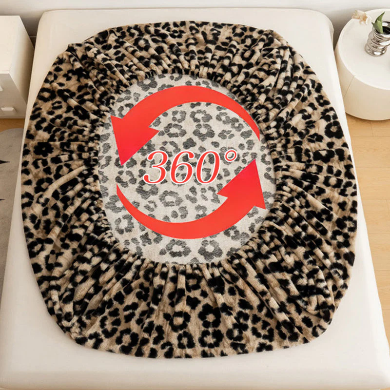 🎅Xmas Sales🎄Soft Leopard Print Fitted Sheet - Image 7