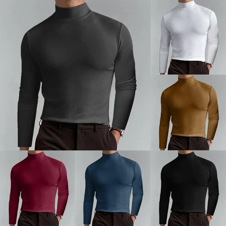 🖤Black Friday Sale:60% OFF🔥Mens High Neck Slim Fit Long Sleeve T-shirt - Image 10
