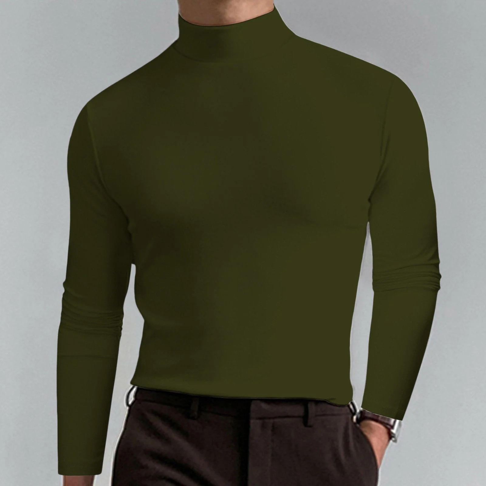 🖤Black Friday Sale:60% OFF🔥Mens High Neck Slim Fit Long Sleeve T-shirt - Image 16