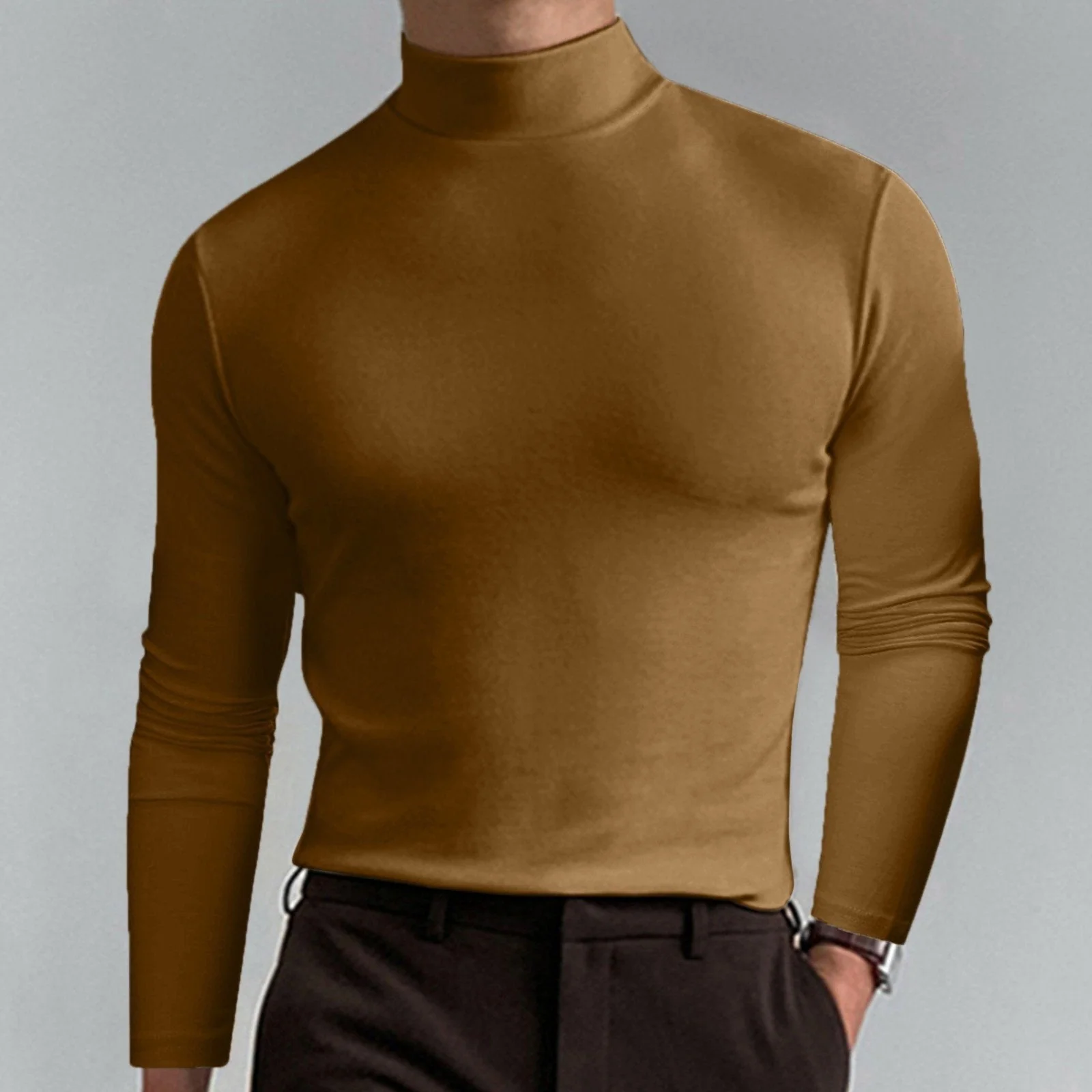 🖤Black Friday Sale:60% OFF🔥Mens High Neck Slim Fit Long Sleeve T-shirt - Image 17