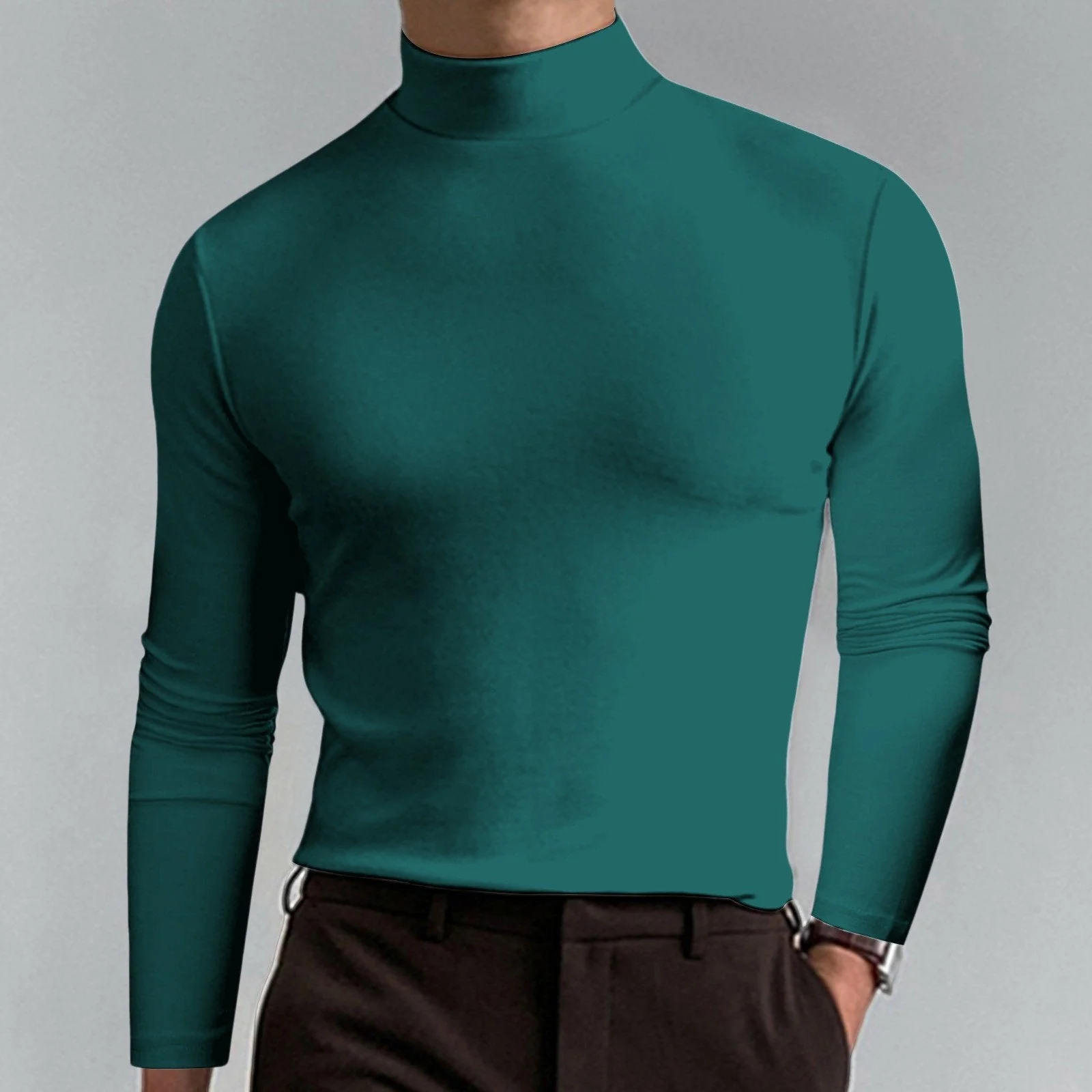 🖤Black Friday Sale:60% OFF🔥Mens High Neck Slim Fit Long Sleeve T-shirt - Image 18