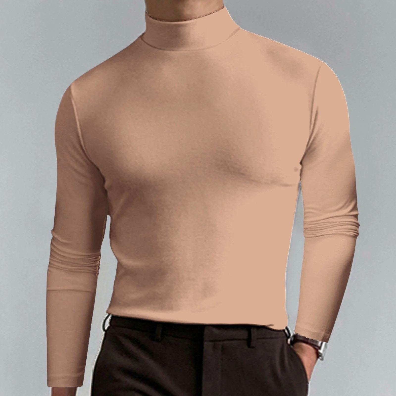 🖤Black Friday Sale:60% OFF🔥Mens High Neck Slim Fit Long Sleeve T-shirt - Image 20