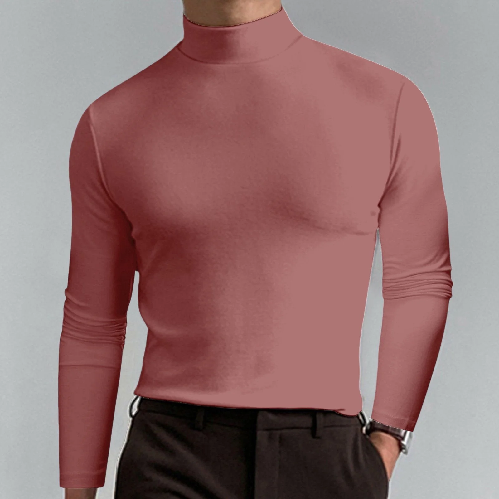 🖤Black Friday Sale:60% OFF🔥Mens High Neck Slim Fit Long Sleeve T-shirt - Image 23