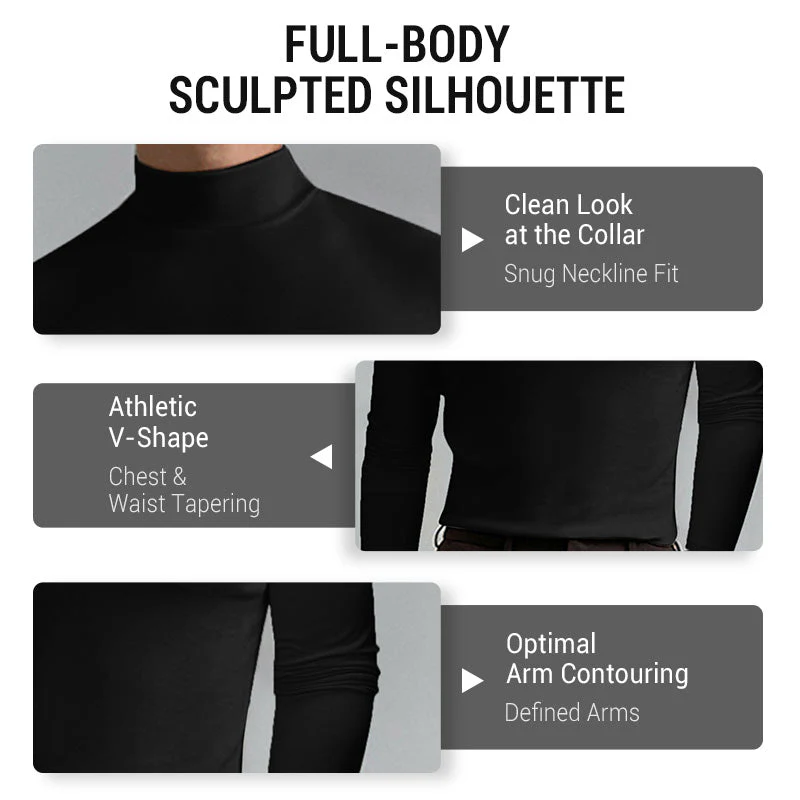 🖤Black Friday Sale:60% OFF🔥Mens High Neck Slim Fit Long Sleeve T-shirt - Image 7