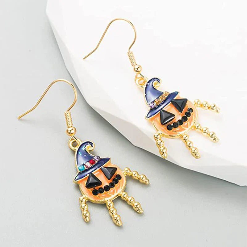 Jointed Skeleton Dangle Long Earrings - Image 14