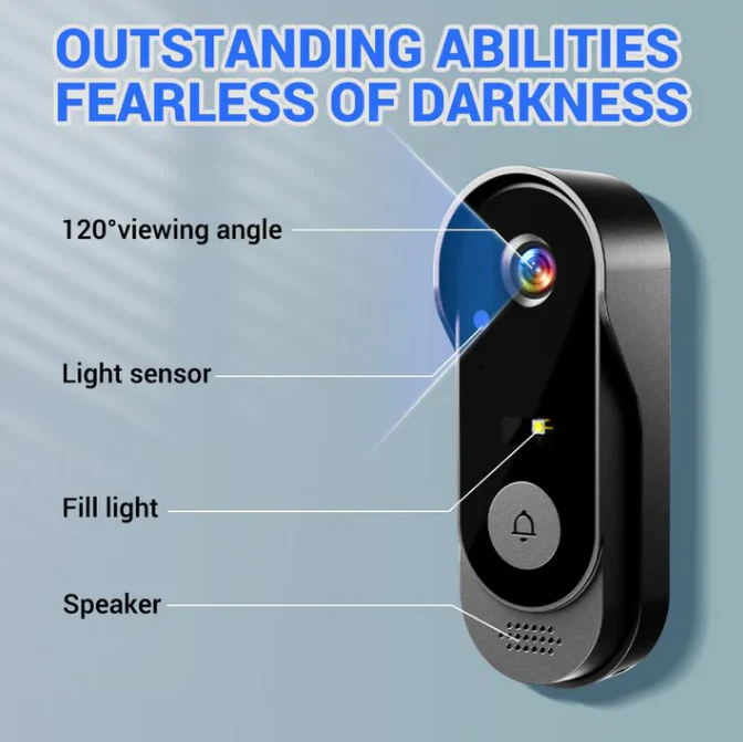 🔥New Year's Special Offer 50%OFF🎉Wireless doorbell camera: 1080P, 170° angle, 4.3-inch screen, IPX65 outdoor waterproof, night vision - Image 2