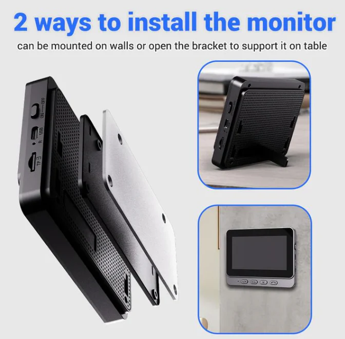 🔥New Year's Special Offer 50%OFF🎉Wireless doorbell camera: 1080P, 170° angle, 4.3-inch screen, IPX65 outdoor waterproof, night vision - Image 6