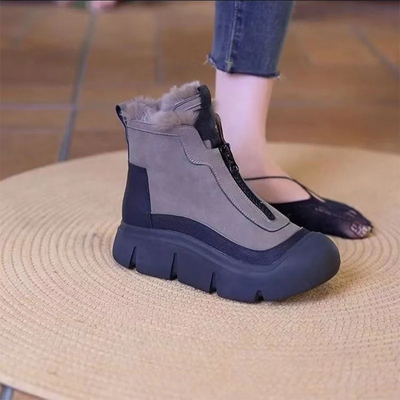 Women's Waterproof Warm Zipper Snow Boots - Image 3