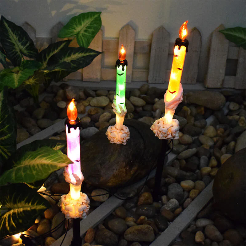 Best Gift*Solar Light Halloween Ghost Hand Candle Outdoor Floor Lamp - Image 3