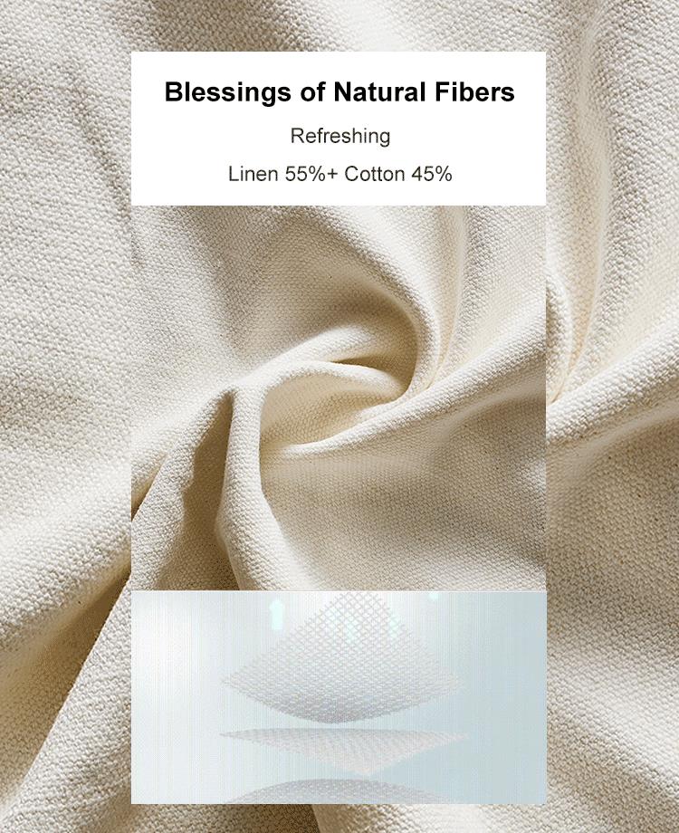 Square Collar Solid Color Cotton And Linen 2-piece Set - Image 4