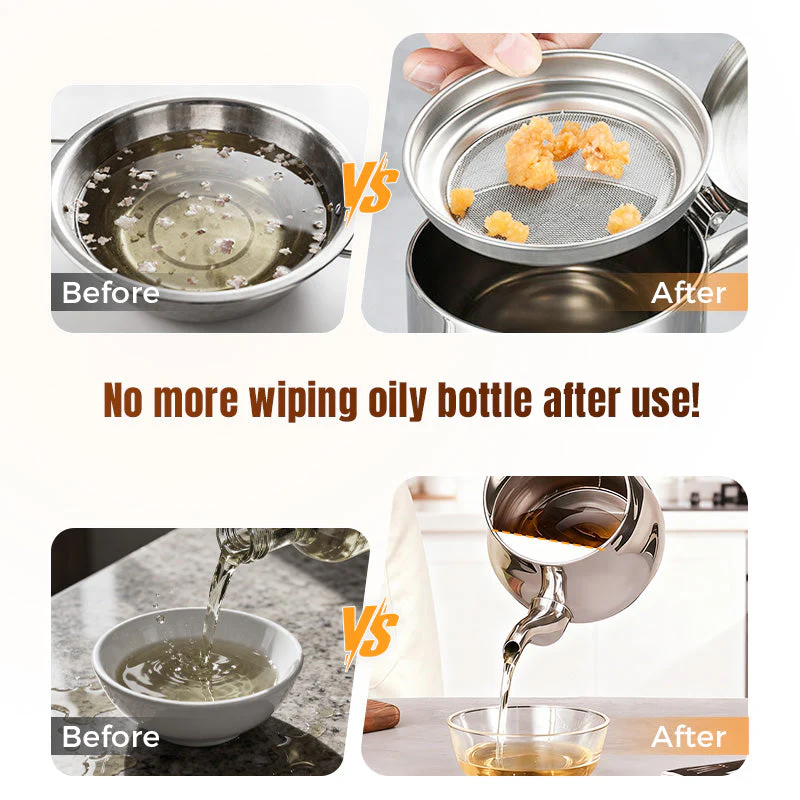 🔥Limited-Time Promotion🔥Stainless Steel Oil Filter Pot - Image 4