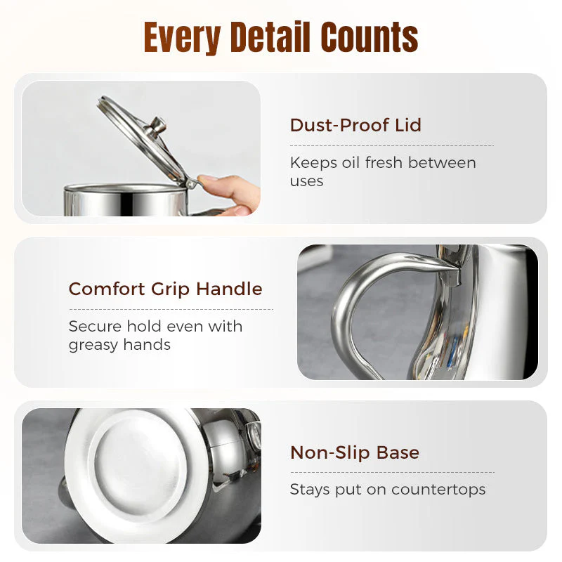 🔥Limited-Time Promotion🔥Stainless Steel Oil Filter Pot - Image 7