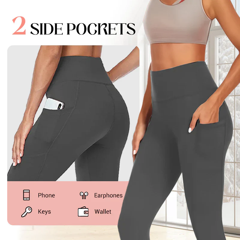 🌸High-Waisted Butt Lifting Tummy Control Shaping Training Leggings with Side Pocket - Image 3