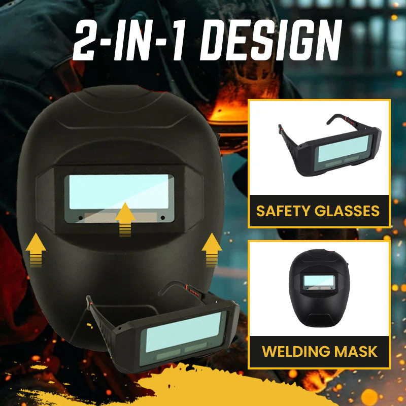 Lightweight Durable 2-In-1 Welding Mask & Safety Glasses - Image 6