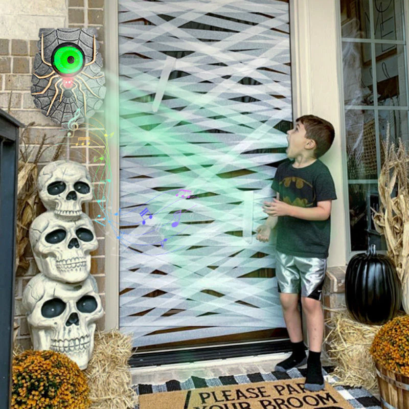 Spider-Eye Rotating Doorbell with Creepy Glowing Effect - Image 3