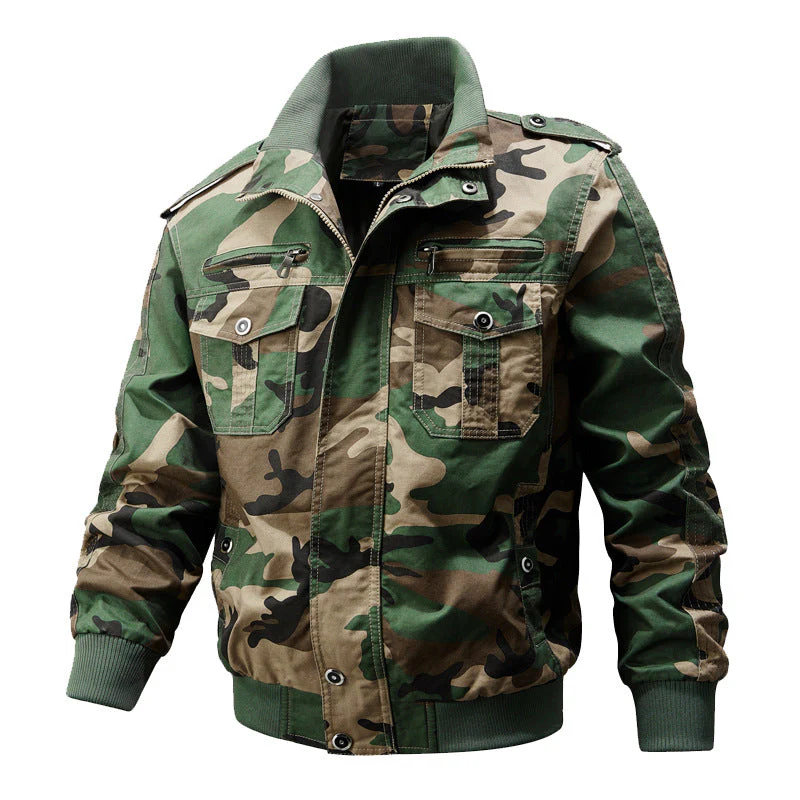 😎Men's Military Stand Collar Zipper Jacket - Image 14
