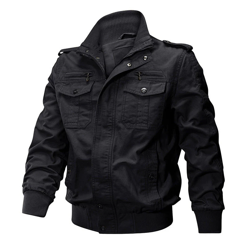 😎Men's Military Stand Collar Zipper Jacket - Image 2