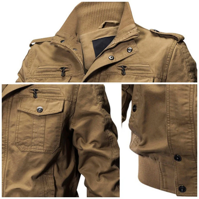 😎Men's Military Stand Collar Zipper Jacket - Image 5