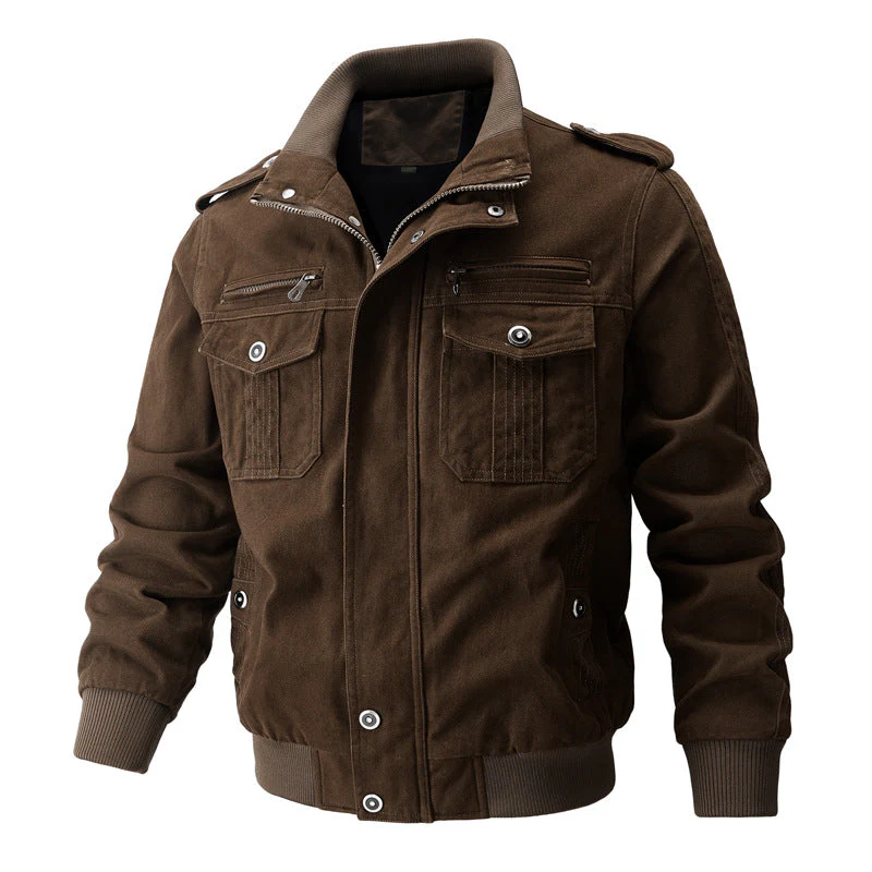 😎Men's Military Stand Collar Zipper Jacket - Image 8