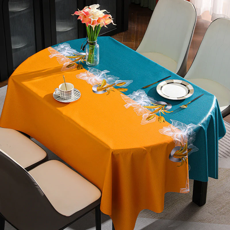 Light luxury high end oval pvc tablecloth - Image 13