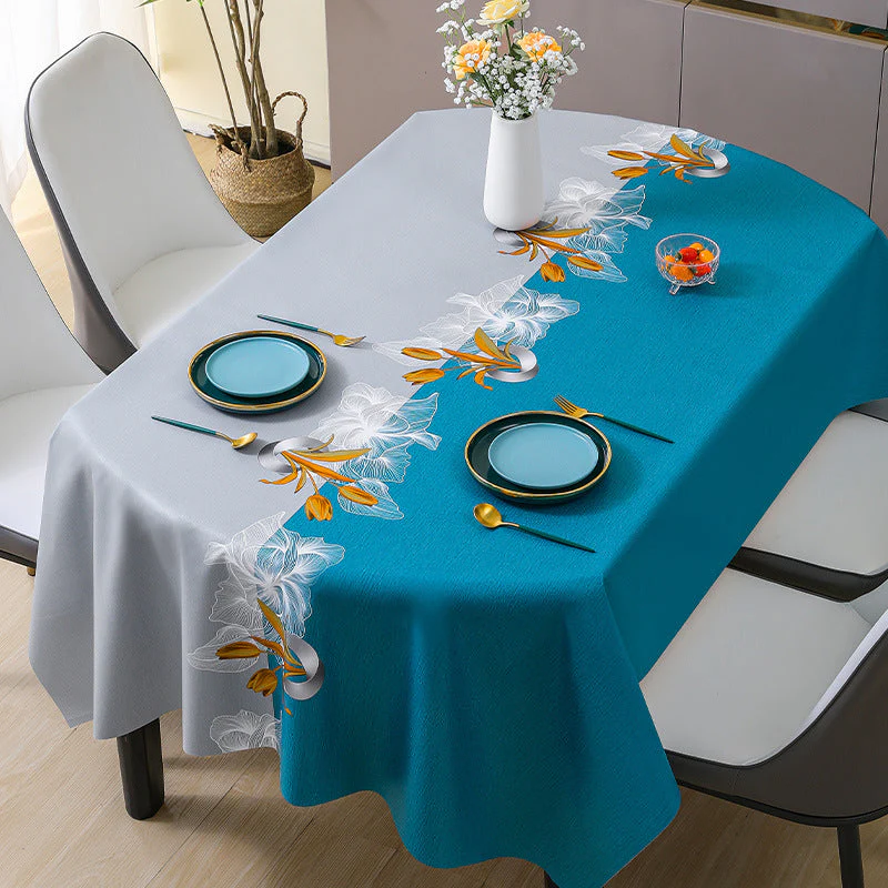 Light luxury high end oval pvc tablecloth - Image 14
