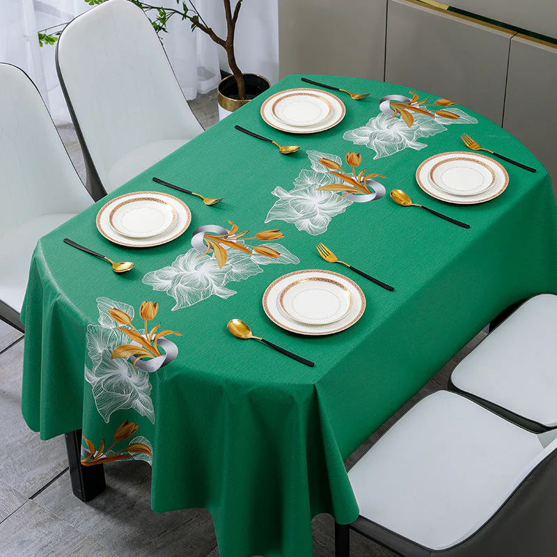 Light luxury high end oval pvc tablecloth - Image 15