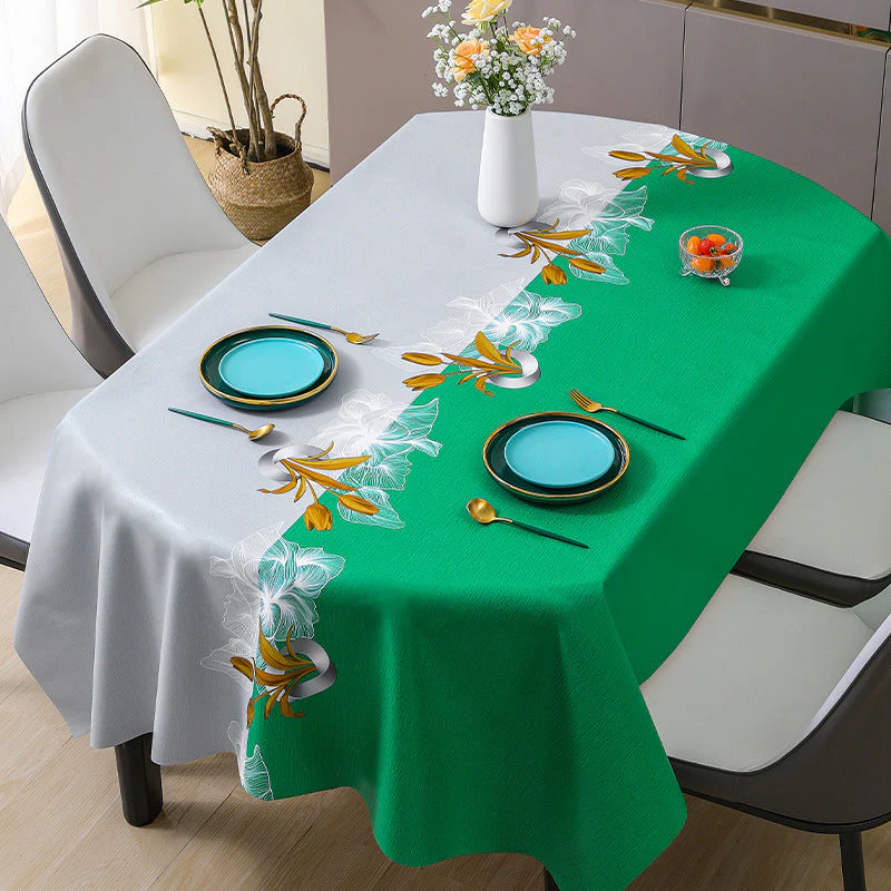 Light luxury high end oval pvc tablecloth - Image 16