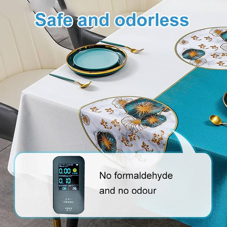 Light luxury high end oval pvc tablecloth - Image 3