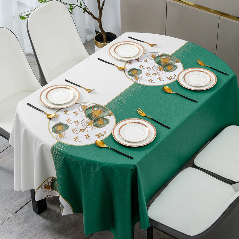 Light luxury high end oval pvc tablecloth - Image 6
