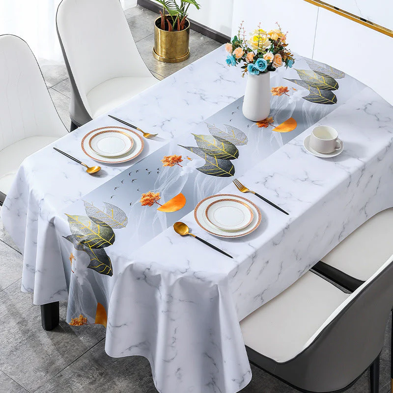 Light luxury high end oval pvc tablecloth - Image 7
