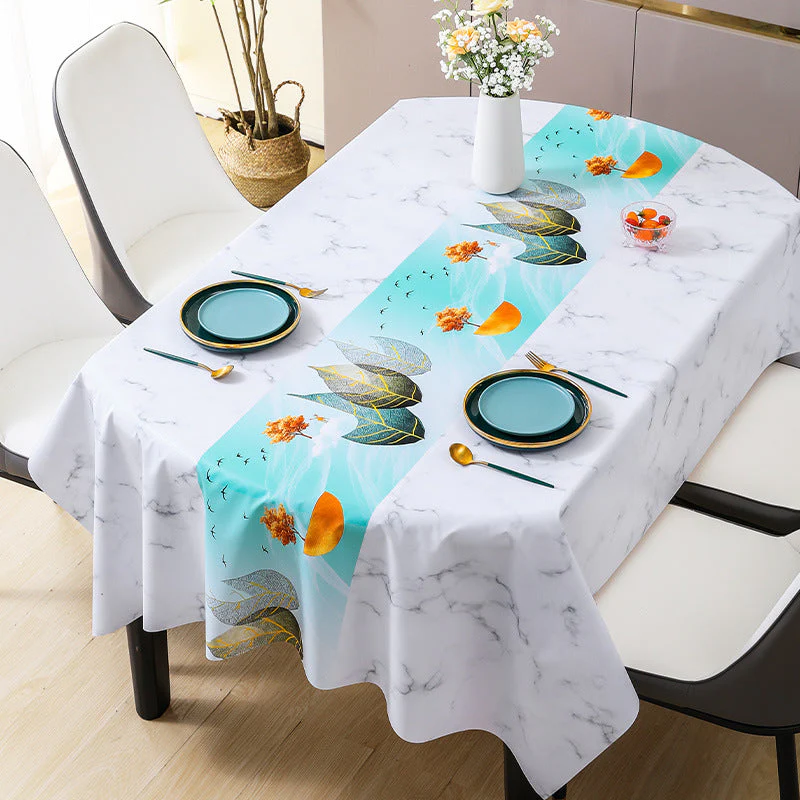 Light luxury high end oval pvc tablecloth - Image 8