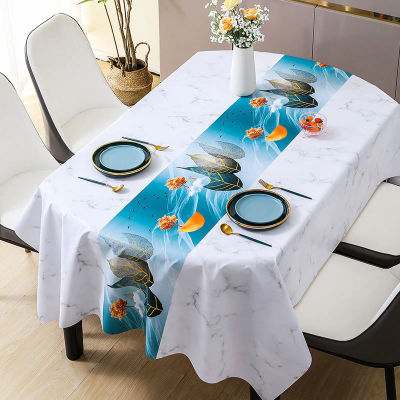 Light luxury high end oval pvc tablecloth - Image 9