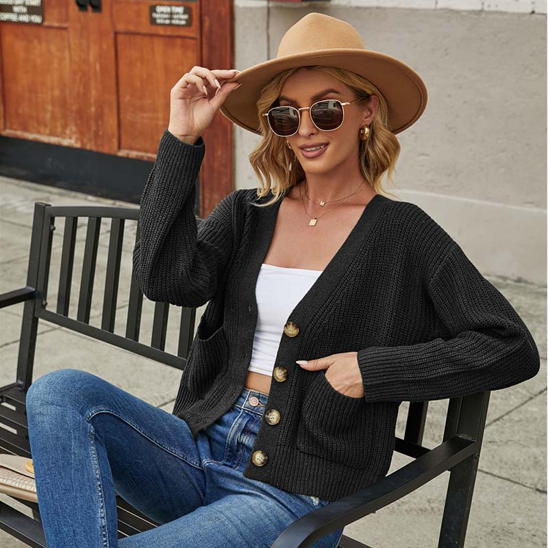 DEEP V-NECK CARDIGAN - Image 4