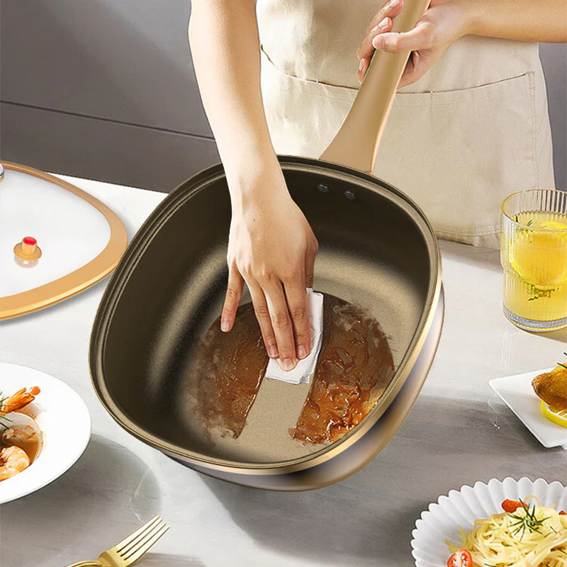 ⏳Time-limited Special⏰12in Titanium Alloy Non-Stick Pot with Lid - Image 4