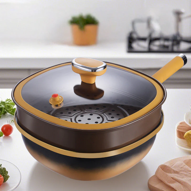 ⏳Time-limited Special⏰12in Titanium Alloy Non-Stick Pot with Lid - Image 7