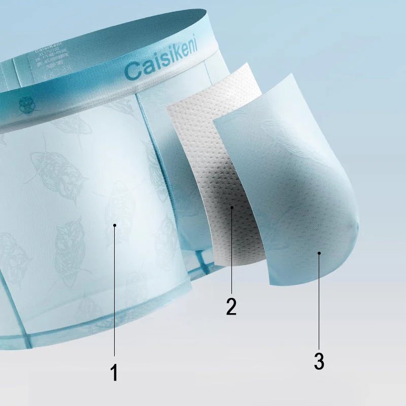 Men's Cooling Breathable Elastic Waistband Boxer Briefs - Image 7
