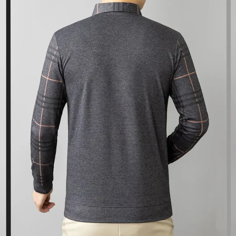 🔥Limited time 50% off🔥Men's Lapel Faux Two-Piece Warm Top - Image 4