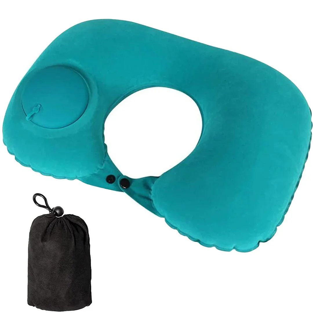 Tpu Press Inflatable U-Shaped Travel Pillow - Image 3
