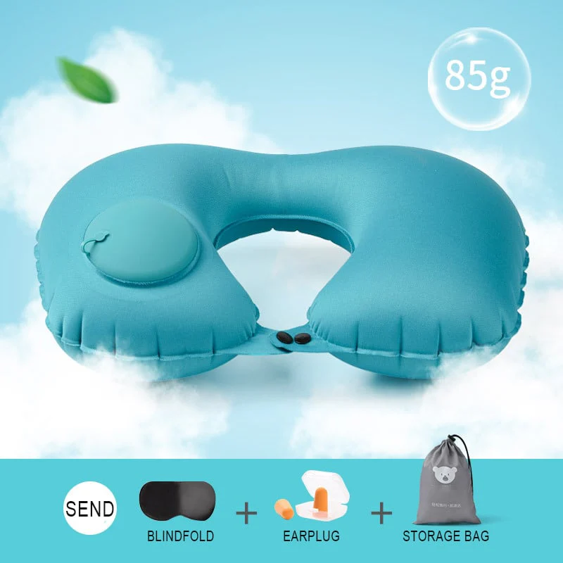 Tpu Press Inflatable U-Shaped Travel Pillow - Image 4
